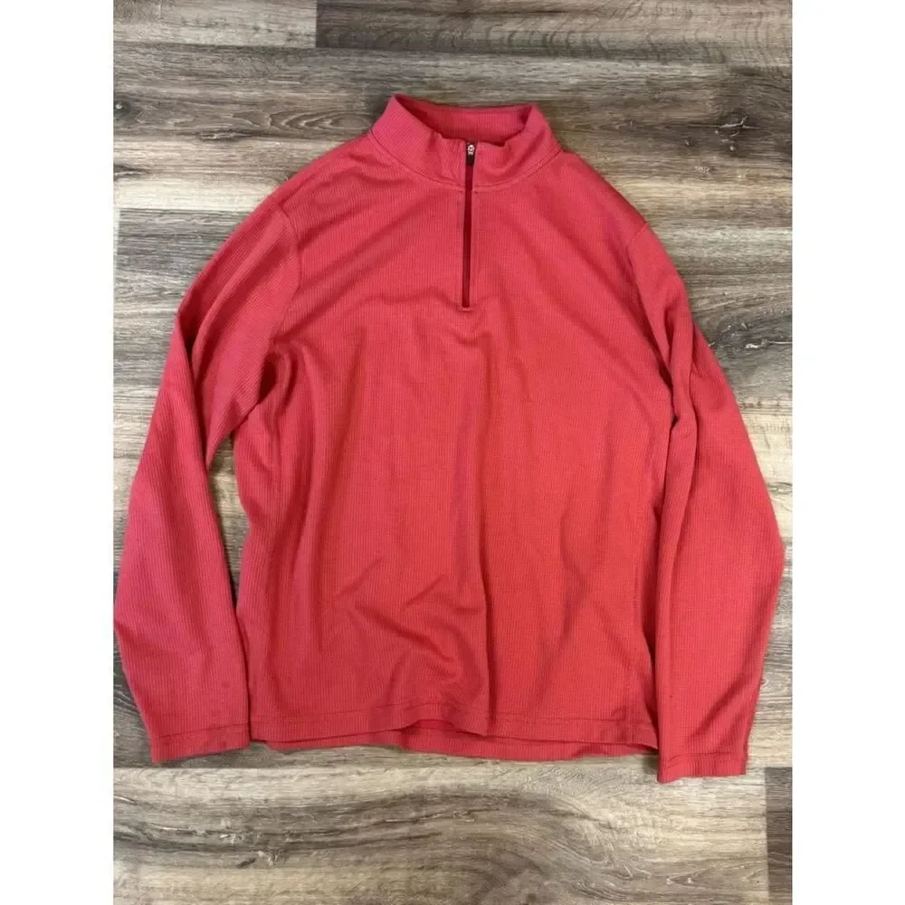 J Crew Performance Waffle Knit Quarter Zip Pullover Men’s Large